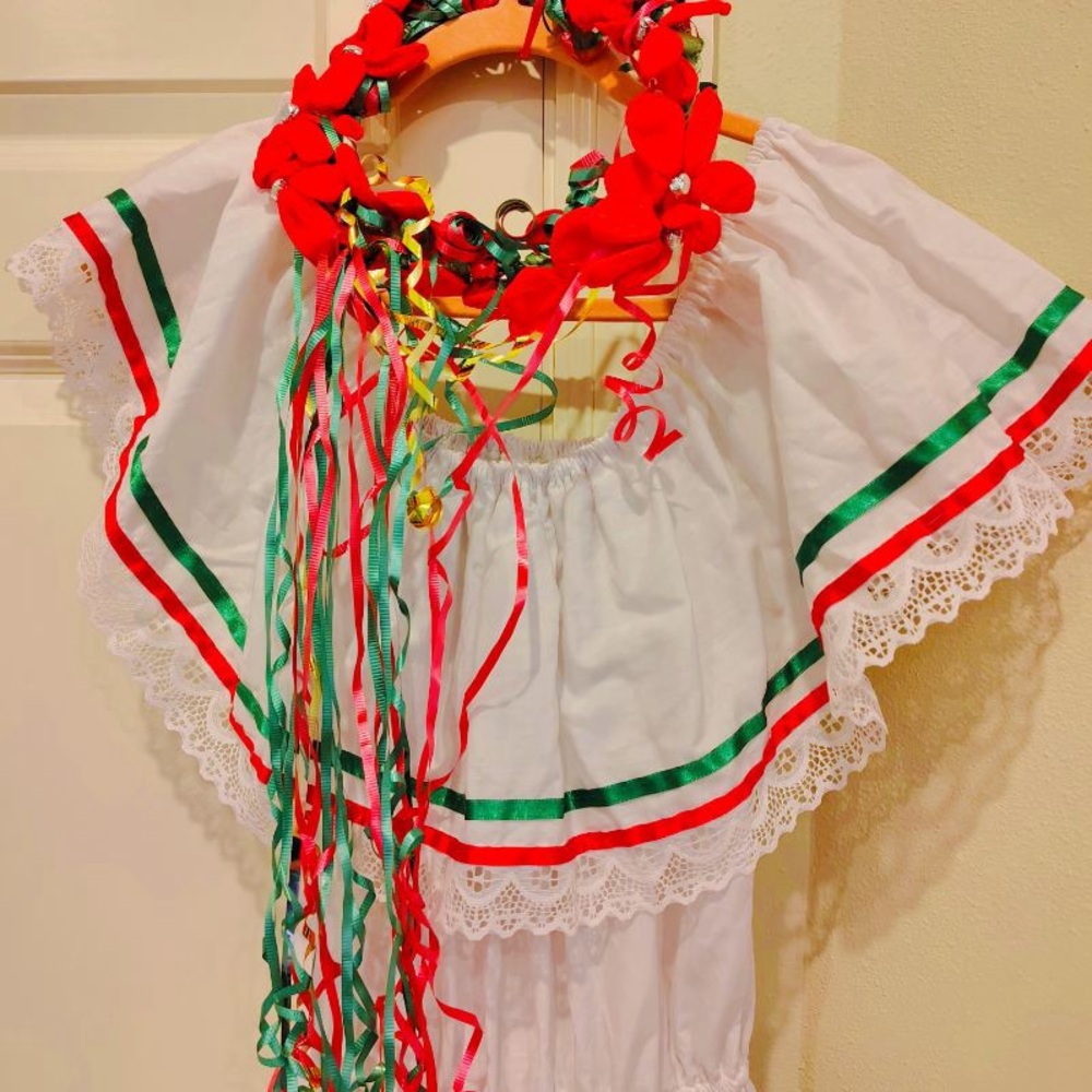 Authentic Mexican Dress Señorita Halloween Costume Cinco De Mayo Women L/XL - Picture 1 of 11